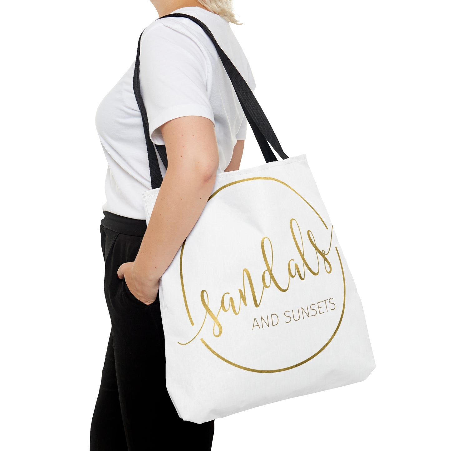 Tote Bag with Logo and Beach scene (not leather)