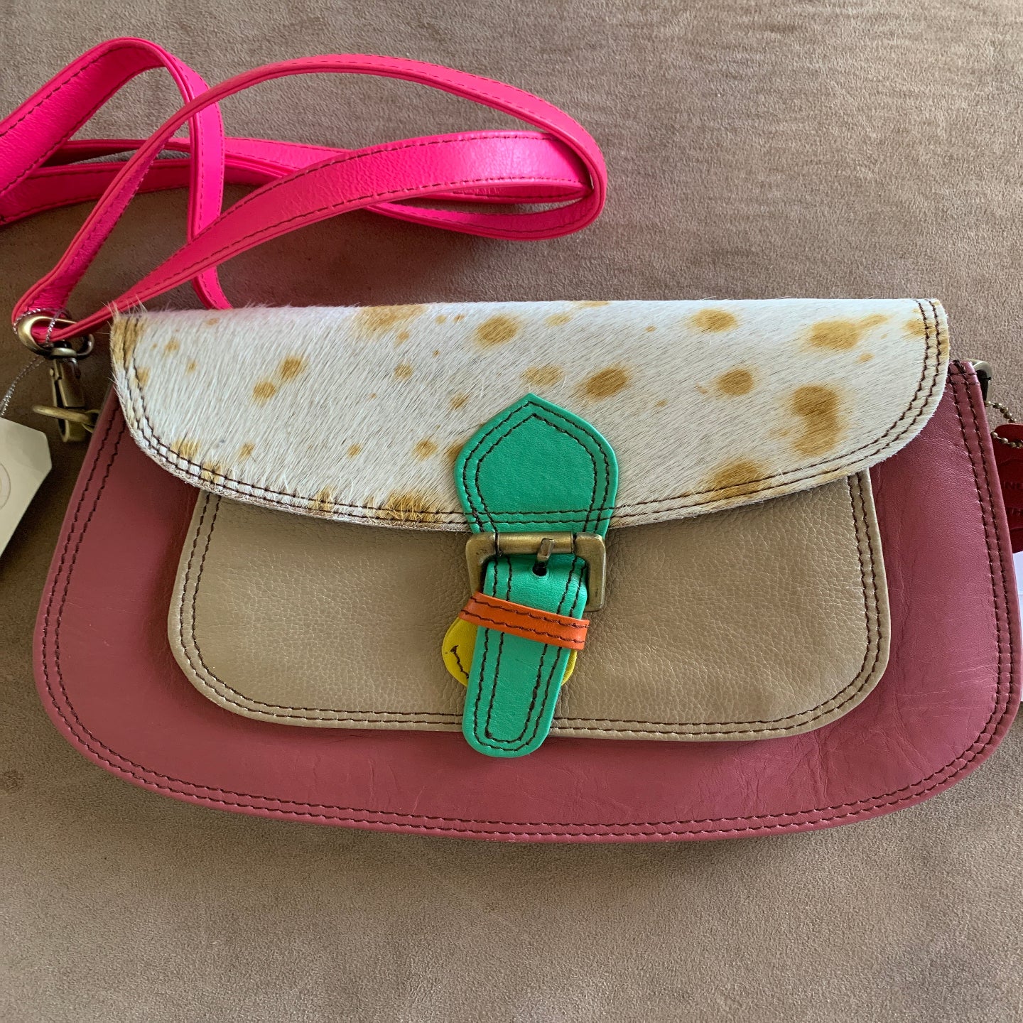 Super soft leather Saddle bag