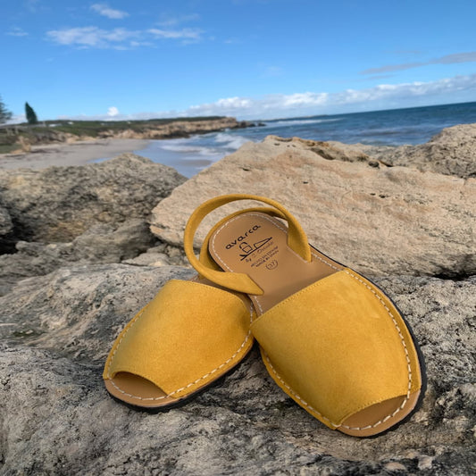 Mustard Ladies Suede Sandal