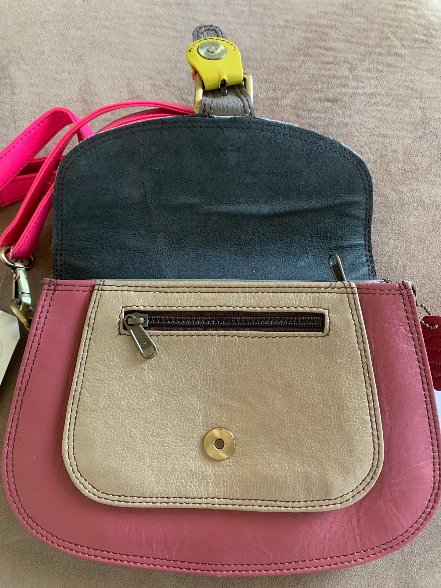 Super soft leather Saddle bag