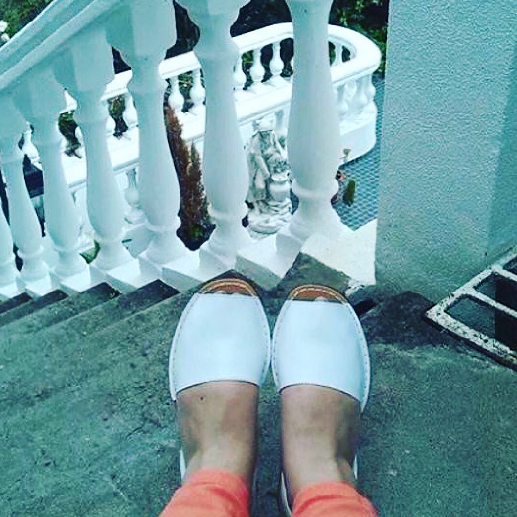 Avarca Menorcan Classic WHITE Ladies Leather Sandal