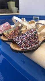 GIRLS MULTI GLITTER SANDALS - Last pair Euro 33!