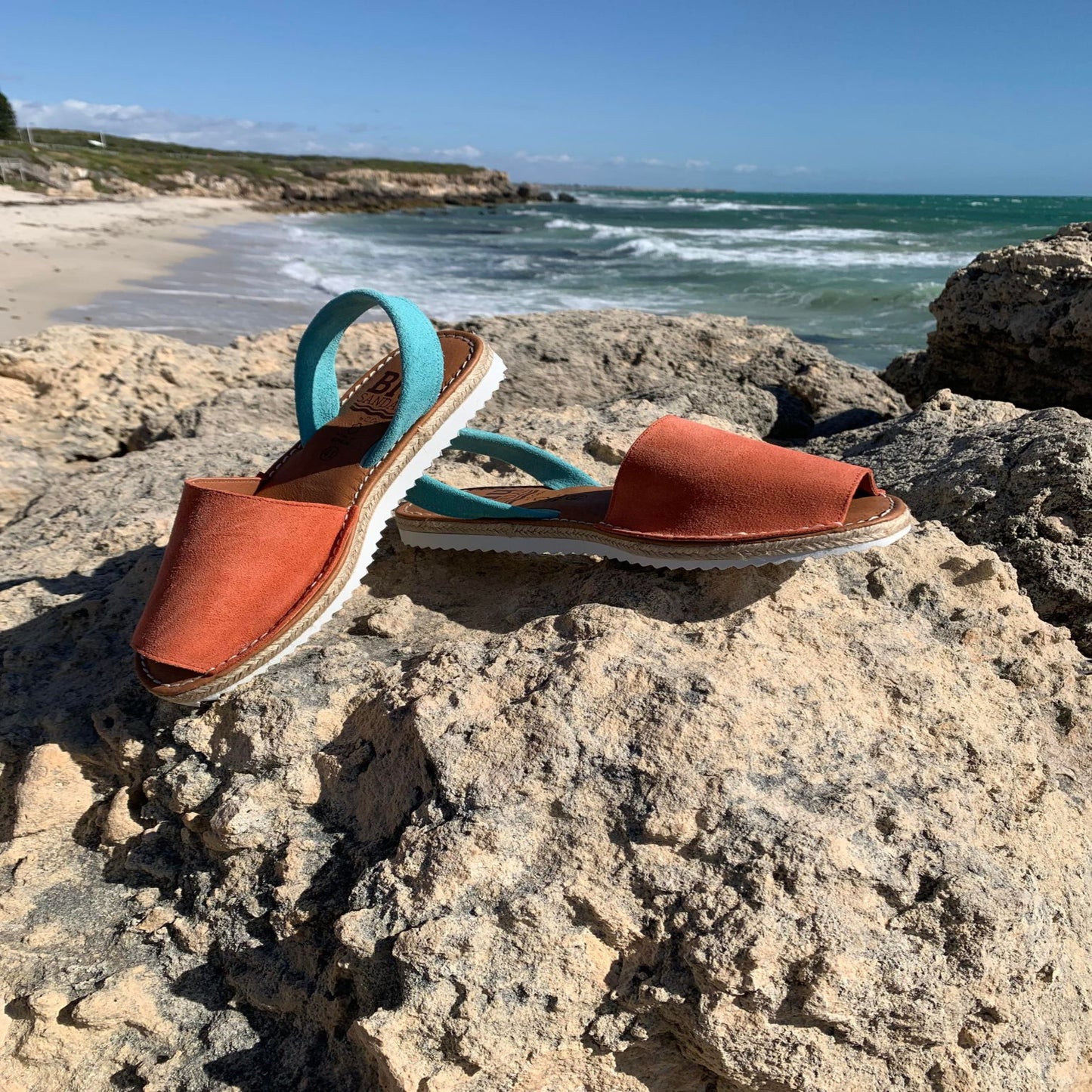Coral Suede Ladies Leather Sandal - Preorder