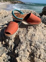 Coral Suede Ladies Leather Sandal - Preorder