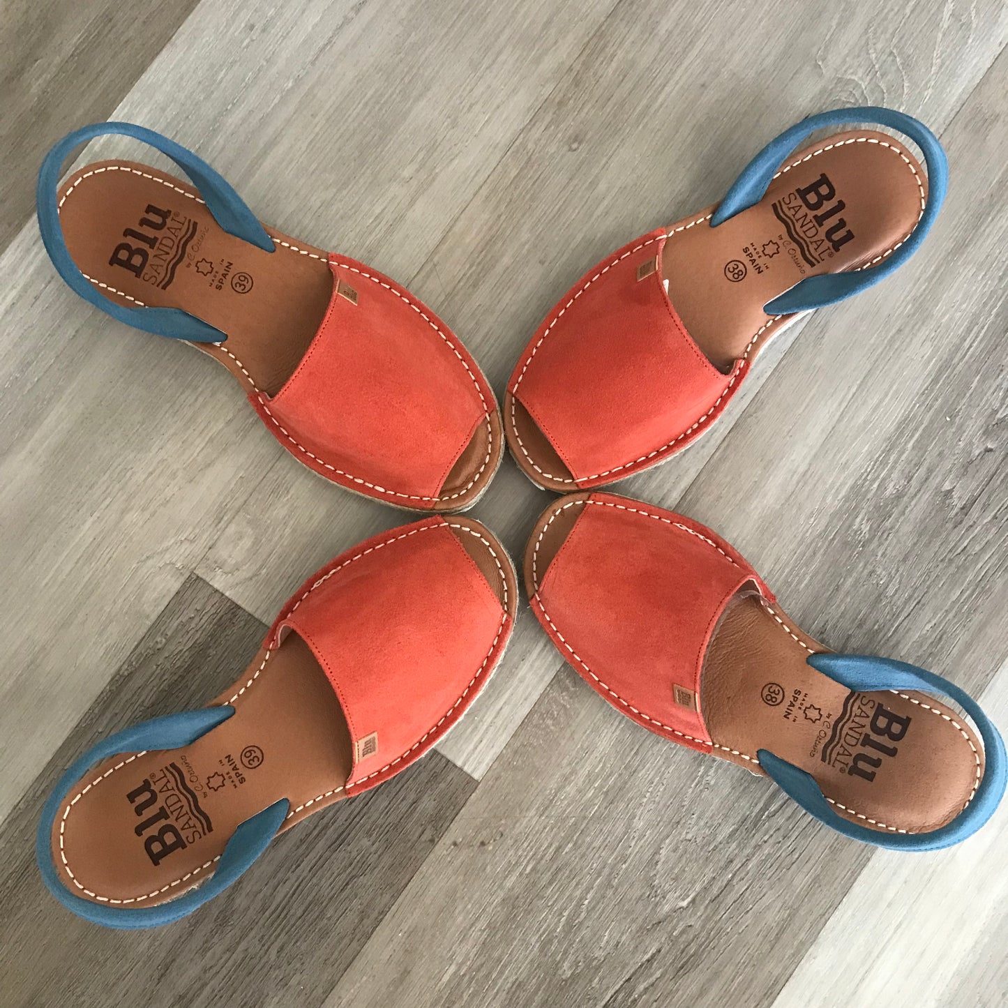 Coral Suede Ladies Leather Sandal - Preorder