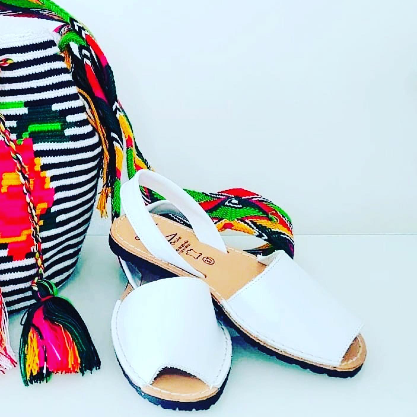 Avarca Menorcan Classic WHITE Ladies Leather Sandal