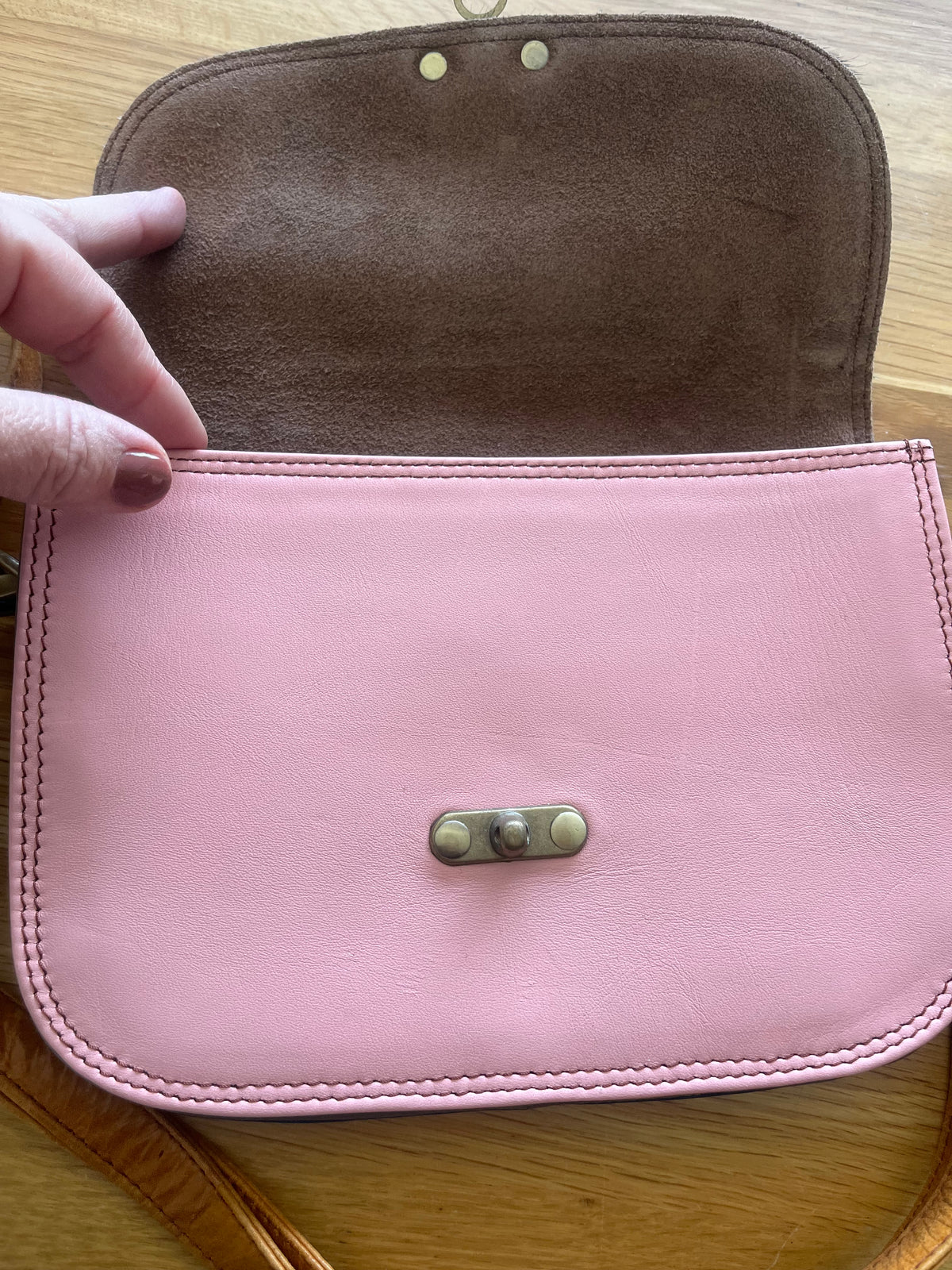 Supersoft leather crossbody handbag