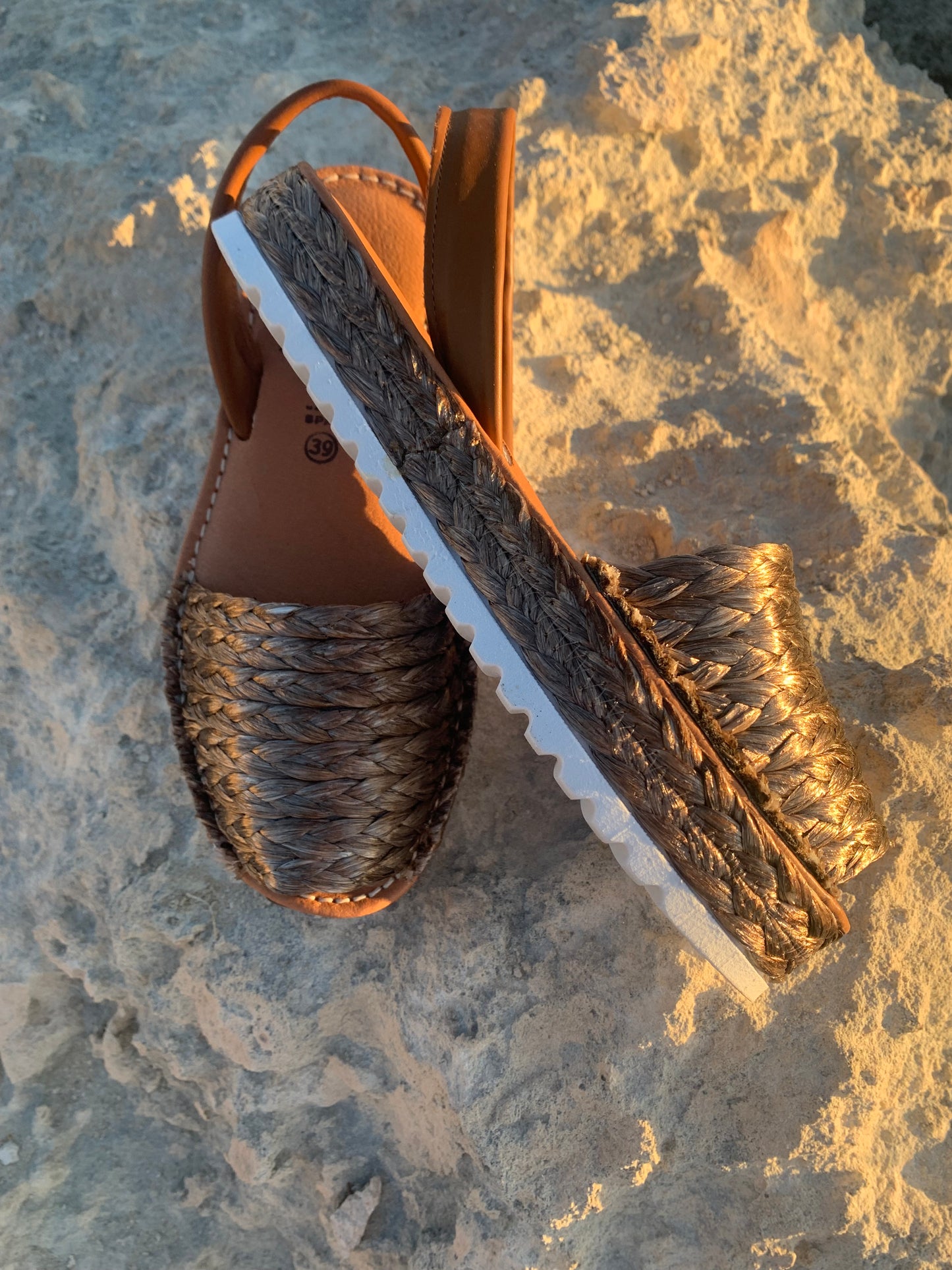 Classic braided Leather Flatform - Size 41