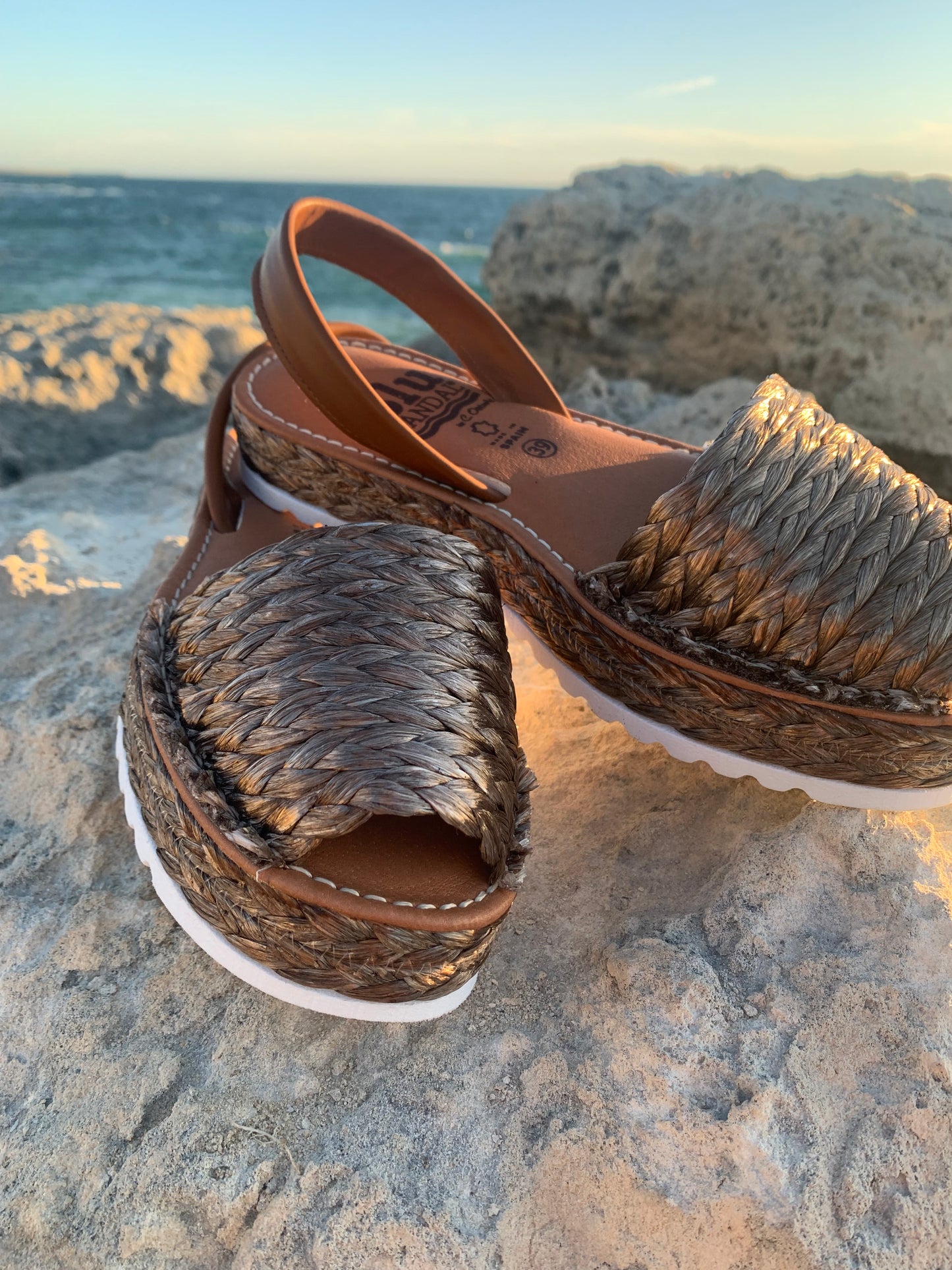 Classic braided Leather Flatform - Size 41