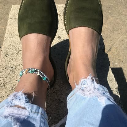PREORDER Classic Khaki Ladies Suede Sandal
