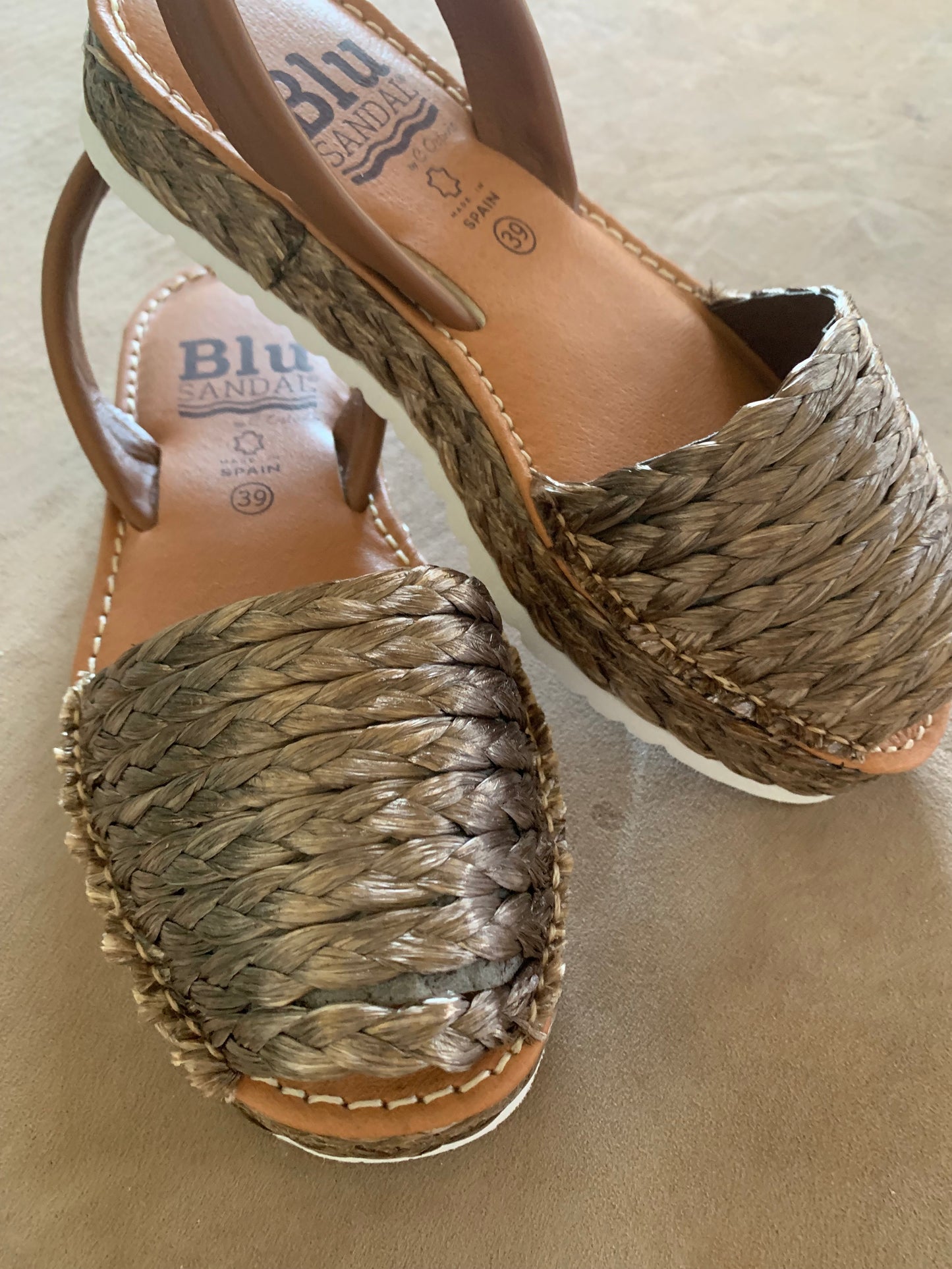Classic braided Leather Flatform - Size 41