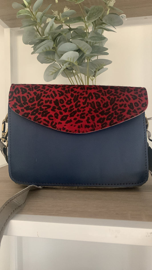 Mini Envelope bag - with Leopard printed hair