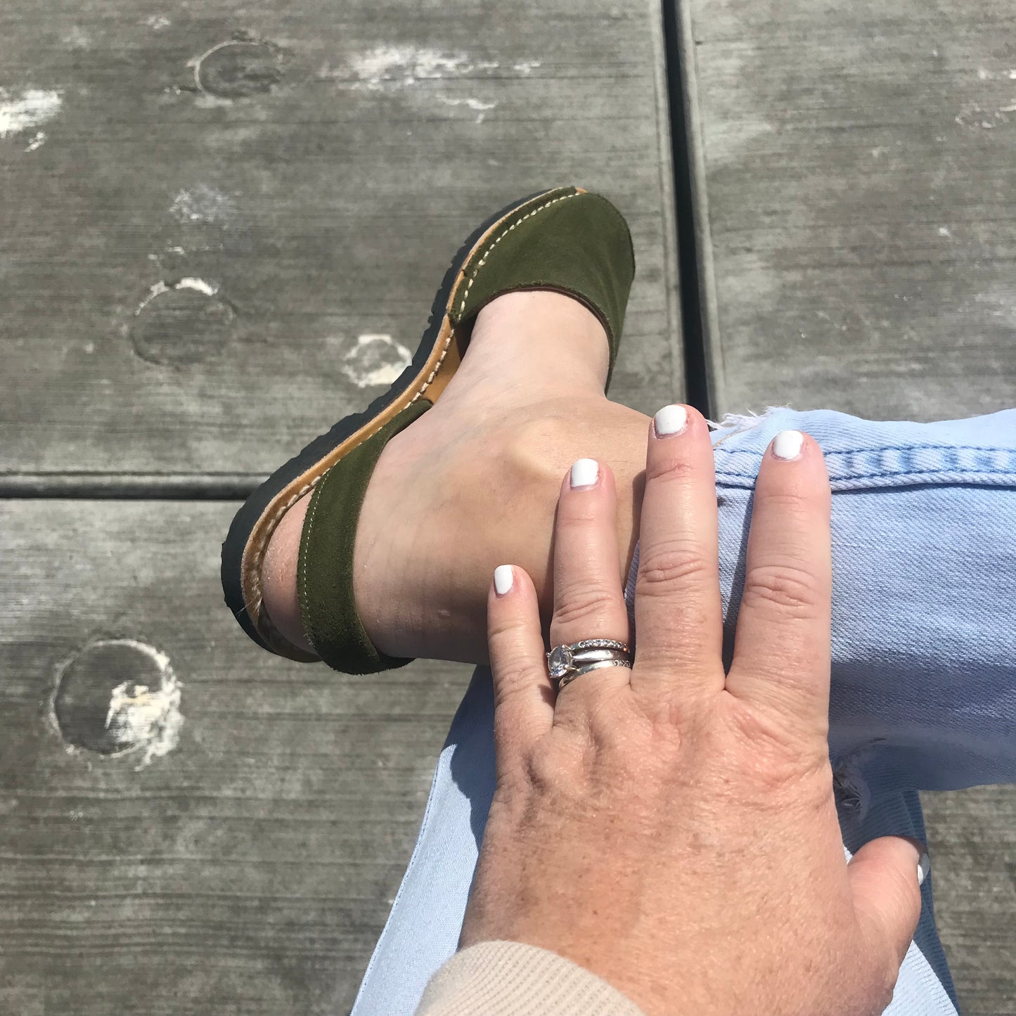 PREORDER Classic Khaki Ladies Suede Sandal