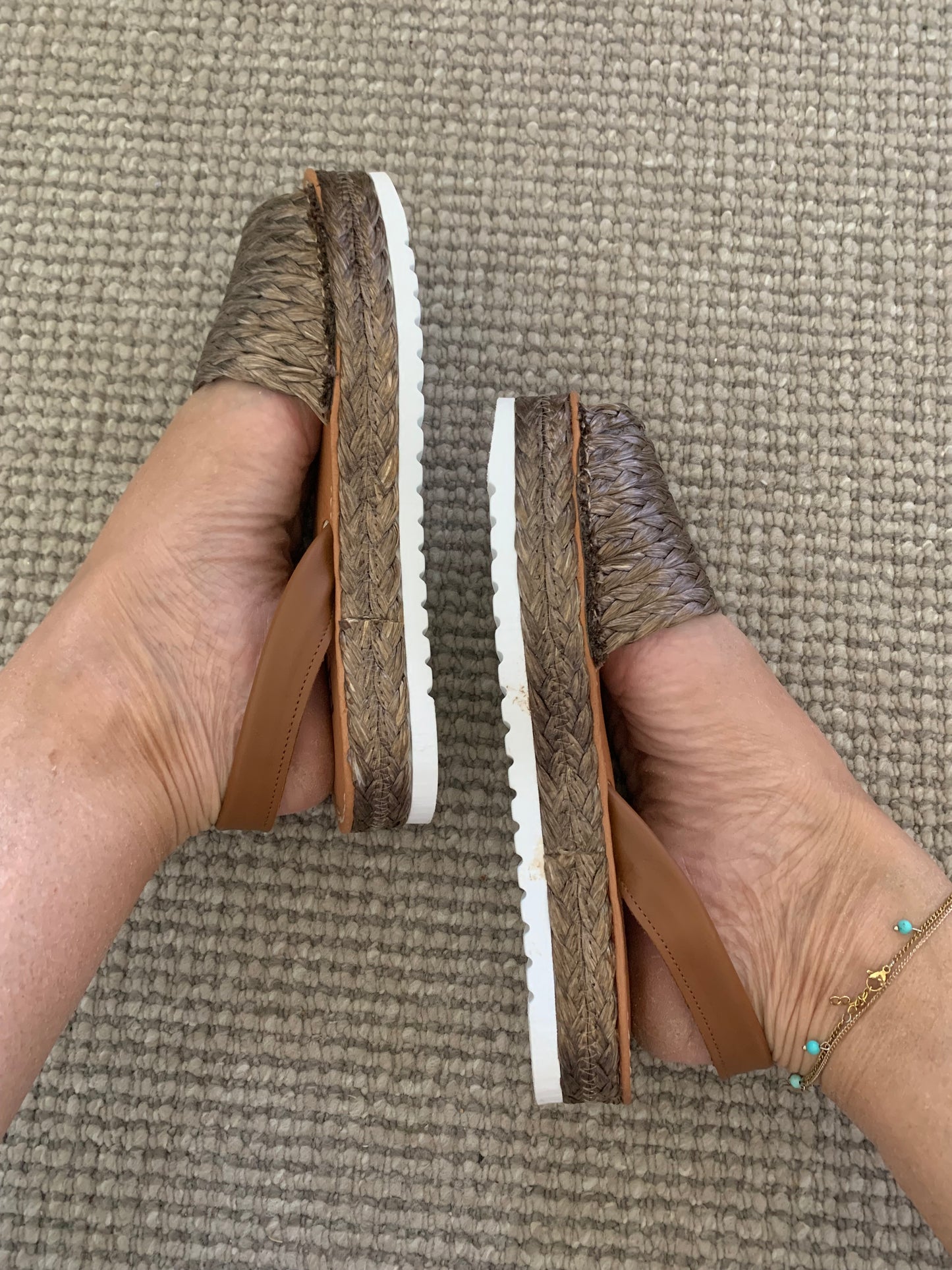 Classic braided Leather Flatform - Size 41