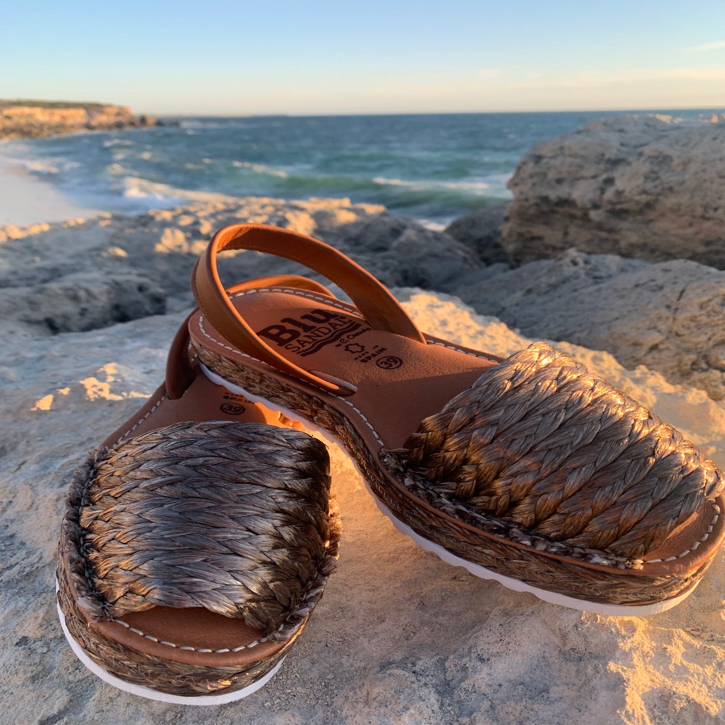 Classic braided Leather Flatform - Size 41
