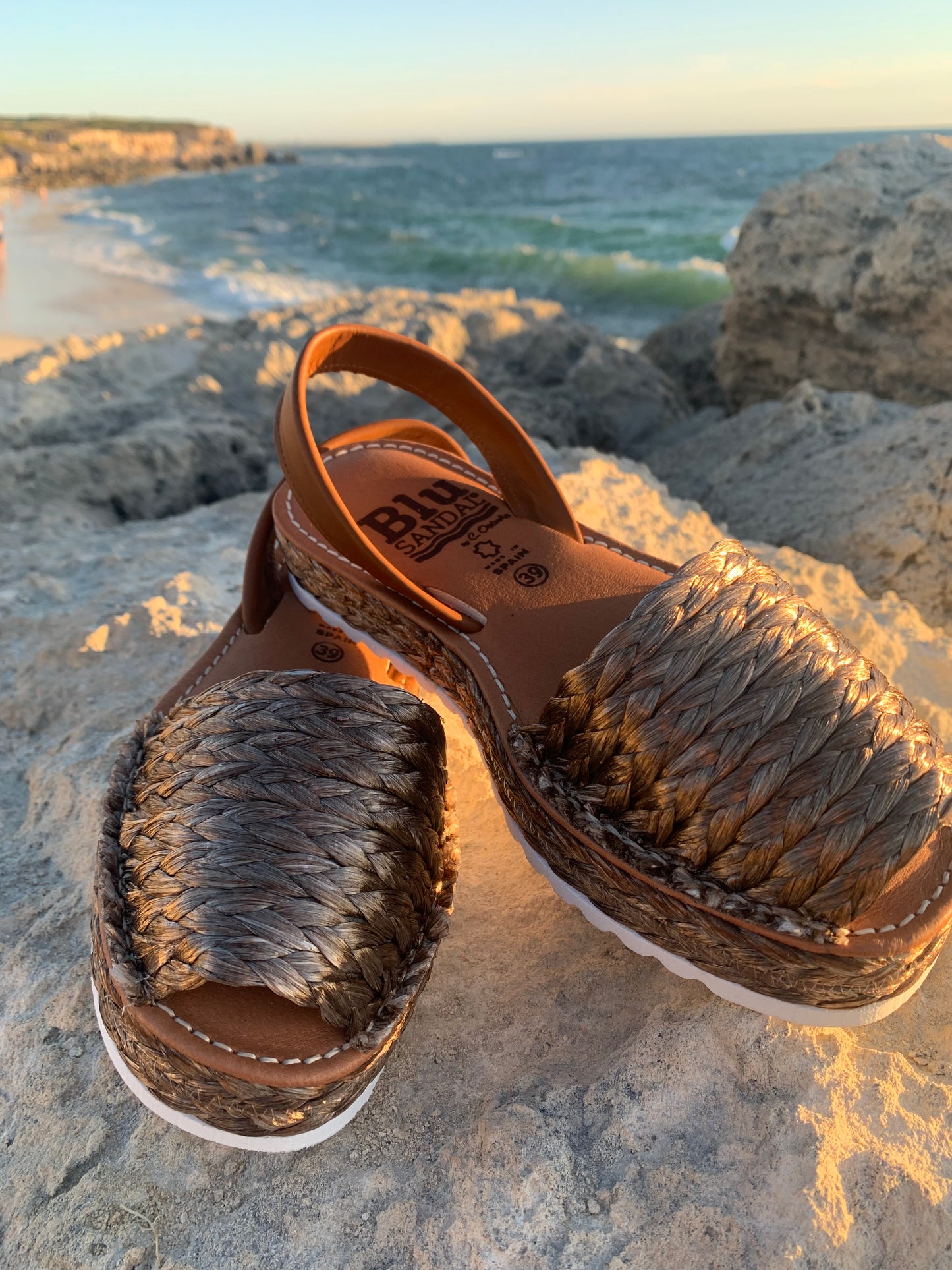 Classic braided Leather Flatform - Size 41