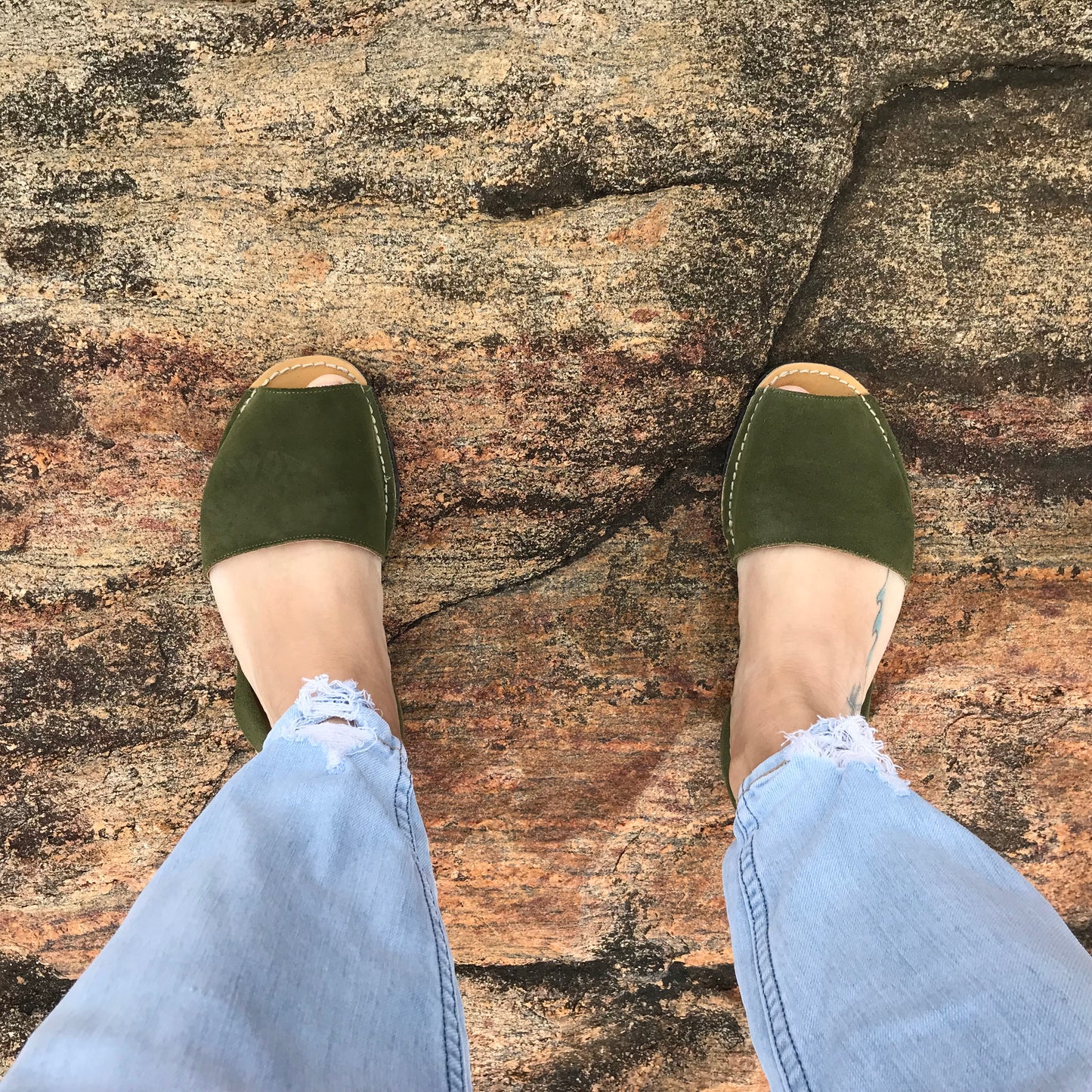PREORDER Classic Khaki Ladies Suede Sandal