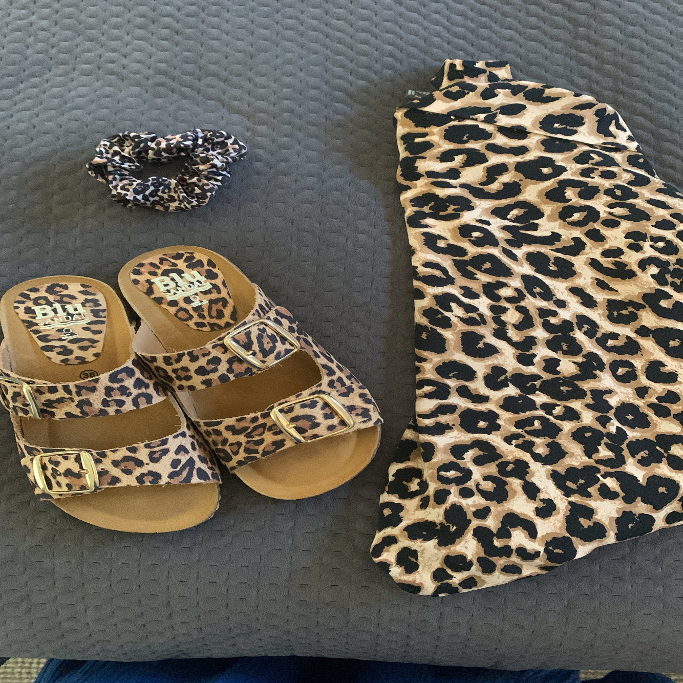 Leopard Leather ladies sandal