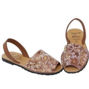 Classic Autumn Print Ladies Leather Sandal - PREORDER or Size 38!