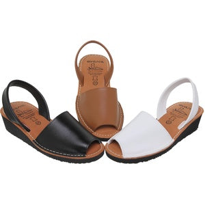 Tan Ladies Leather Wedge Sandal-PRORDER NOW LIVE