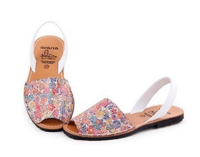 Classic Floral Ladies Leather Sandal - Last pair size 36